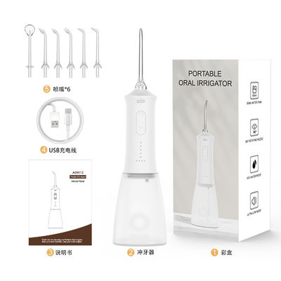Rechargeable electric dental oral irrigator with 4 modes 350ml big tank water flooser