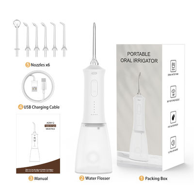 Rechargeable electric dental oral irrigator with 4 modes 350ml big tank water flooser